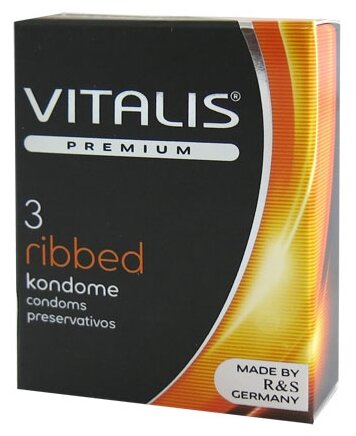 Презервативы VITALIS Ribbed, 3 шт.