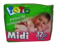 Toto подгузники M (5-10 кг) 32 шт.