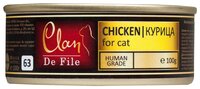 Корм для кошек CLAN (0.1 кг) 16 шт. De File Курица для кошек