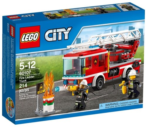 LEGO City 60107 Пожарная машина с лестницей, 214 дет.