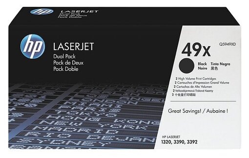 Картридж HP Q5949XD для HP LaserJet 1320, 1320n, 1320nt, 1320nw, 3390, 3392 (ресурс 2x6000 страниц)