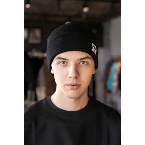 фото Шапка бини бордшоп#1, размер 54/60, черный