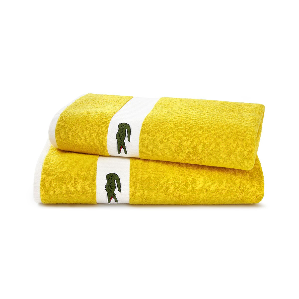 Полотенце Lacoste Casual Jaune 90x150 см - фотография № 1