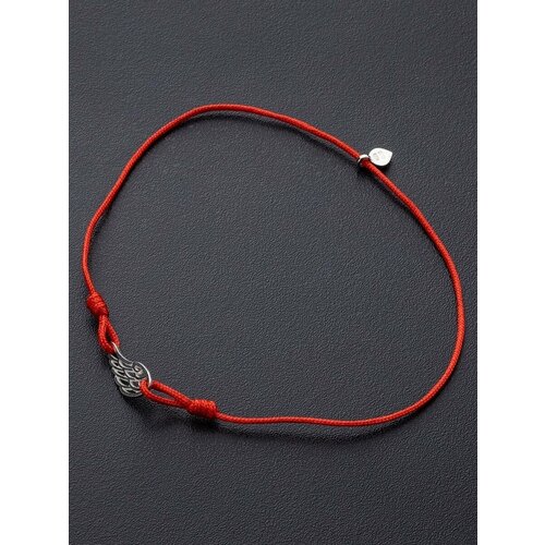 Браслет-нить Angelskaya925, серебро, 925 проба, длина 24 см., серебристый, красный