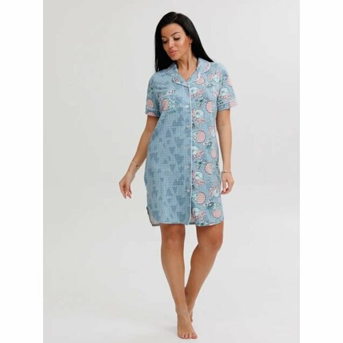 Халат Iren Style, размер 48, голубой