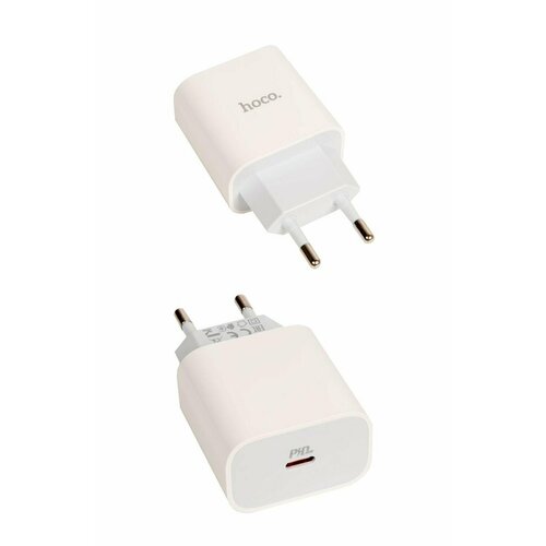 Battery charger / Зарядное устройство HOCO C76A Plus Speed PD20 W (подходит для iPhone 12), белый