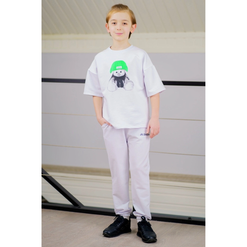 Детский спортивный костюм "Зайчики" для девочек и мальчиков, размер 36-38