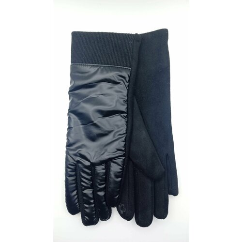 фото Перчатки , размер 7,5, черный nice fashion gloves