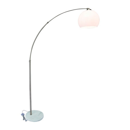 Торшер изогнутый Arte lamp A5822PN-1SS GOLIATH