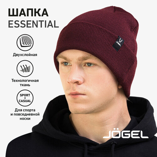 фото Шапка бини jogel, размер s, бордовый