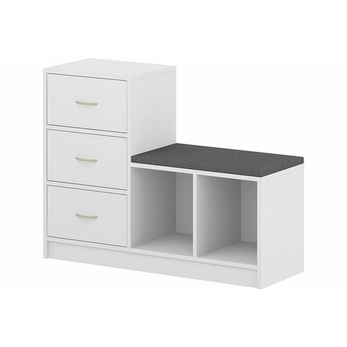 Обувница феликс 97.4x33x74.4 белый ПК-МКП-ГЛШ74Х97Я3/МН-В1-76