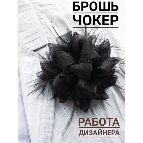 фото Брошь beauty shop penza, черный