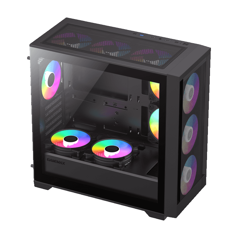 Корпус для компьютера игровой GameMax Defender MB mini-tower черный без БП micro ATX