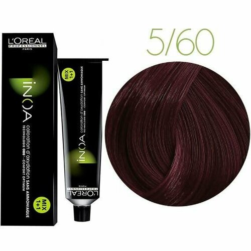 Краска для волос - Loreal Inoa 5.60 (Светлый шатен фиолетовый глубокий) 60 ml