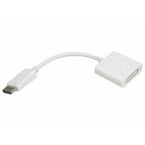 Кабель-переходник Gembird Кабель-переходник DisplayPort->DVI(F) Gembird Cablexpert A-DPM-DVIF-002-W (0.20м) переходник cablexpert vga dvi i15m 25f пакет a vgam dvif 01 черный 16206336