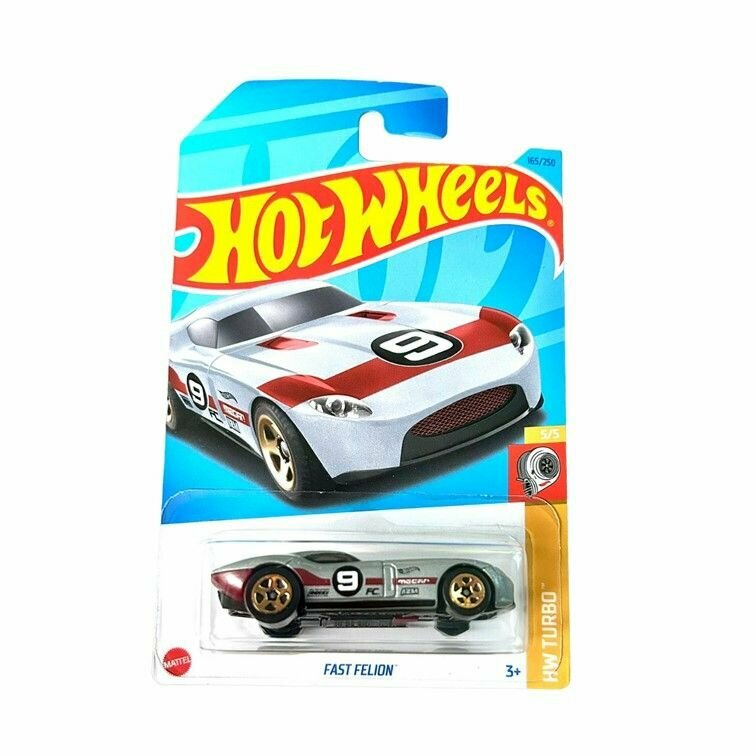 HKK86 Машинка игрушка Hot Wheels металлическая коллекционная Fast Felion серый