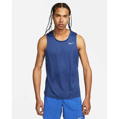 фото Майка nike nike miler, размер l, черный, синий