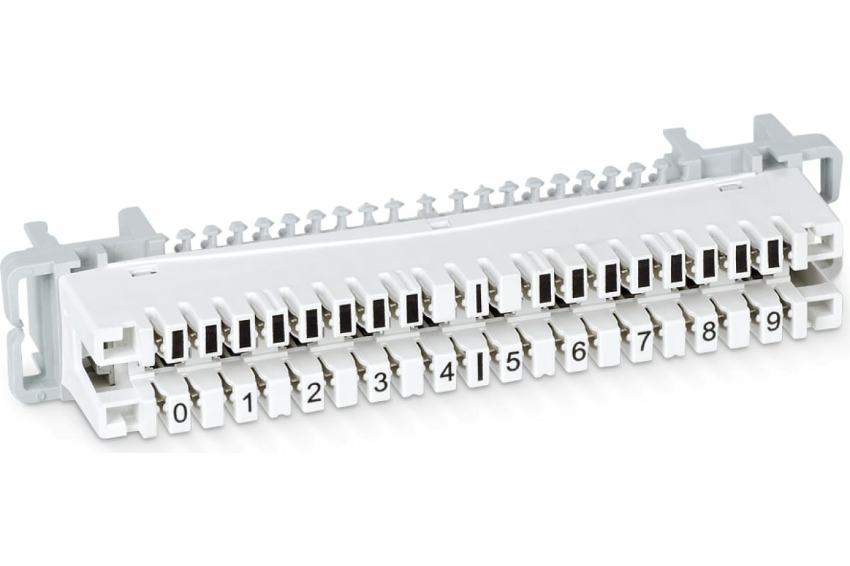 Cabeus Плинт размыкаемый на 10 пар, крепление на хомут и штангу, маркировка 0-9 DM-10P-P