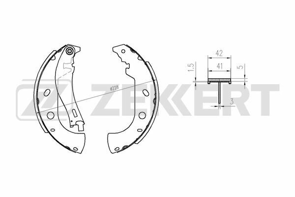 ZEKKERT BK-4293 Колодки торм. бараб. задн. Fiat Multipla (186) 99- Palio (178_) 97- Marea (185_) 99-