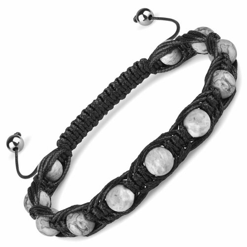 фото Плетеный браслет everiot, размер 18 см, черный