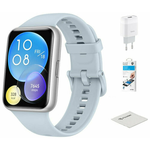 Умные часы Huawei Watch Fit 2 Yoda-B09S Isle Blue Silicone Strap 55028918 Выгодный набор + подарок серт. 200Р!