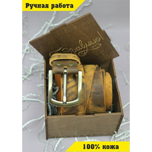 фото Ремень , размер 149, коричневый нет бренда