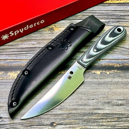 нож складной spyderco tasman salt 2 black handle Нож Spyderco SCFB46GP Bow River, Black-White G10 Handle