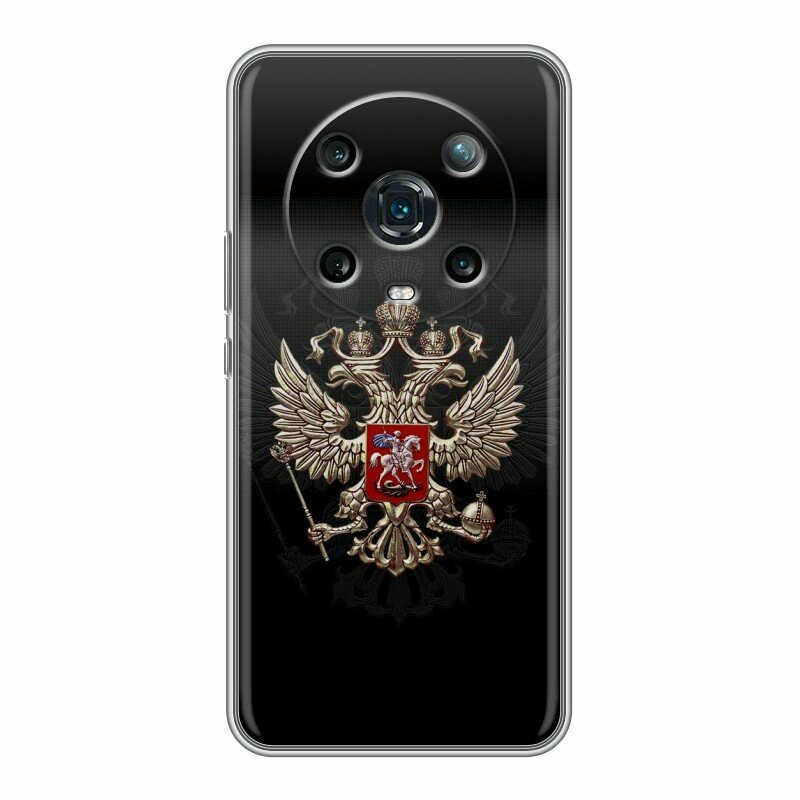 Дизайнерский силиконовый чехол для Хонор Мэджик 4 Про / Huawei Honor Magic 4 Pro Герб России