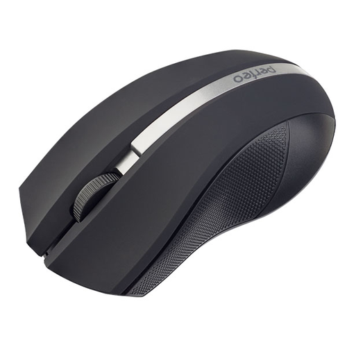 Мышь беспроводная оптическая Perfeo VERTEX 3 кнопки DPI 1000 USB черно-серебристый 63200₽