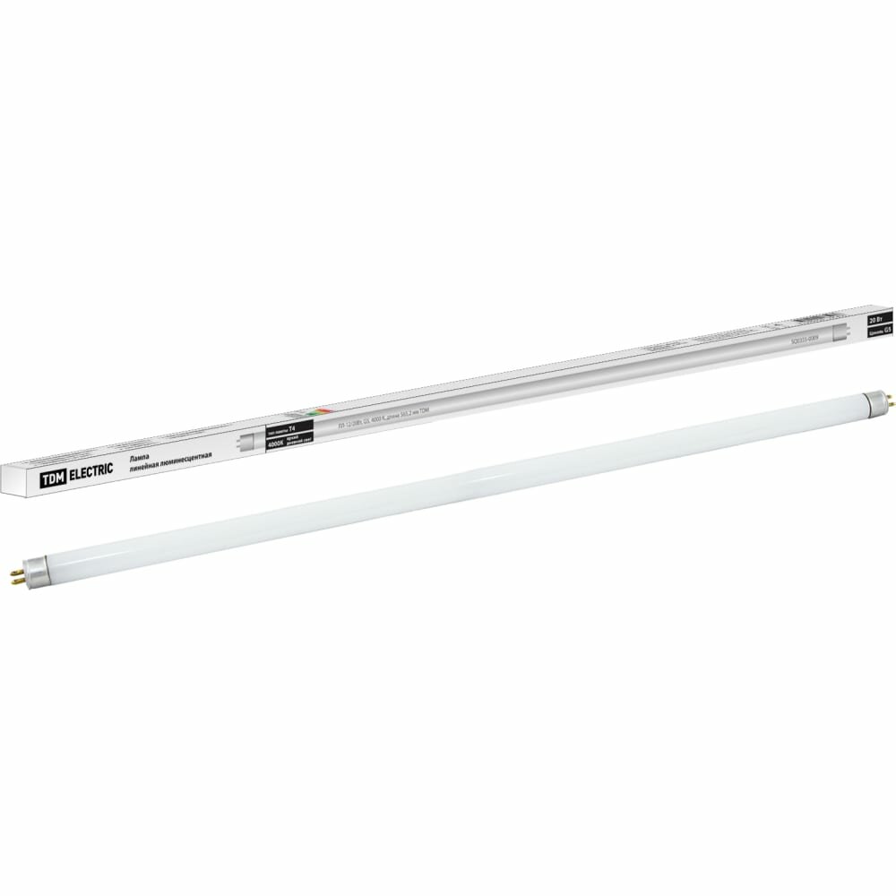 Люминесцентная линейная двухцокольная лампа TDM ЛЛ-12/20Вт SQ0355-0009