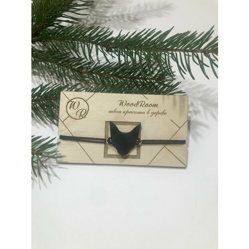 фото Браслет, дерево, 1 шт., черный нет бренда