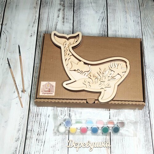 Подарочный набор Панно многослойное Кит 5 слоёв