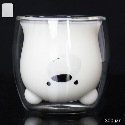 Стакан 300 мл с двойными стенками Мордочка Мишка 615₽