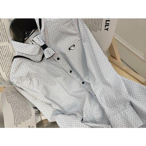 фото Рубашка , размер 116, белый bamby kids