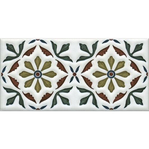 Плитка из керамогранита KERAMA MARAZZI STG/B618/16000 Клемансо орнамент Декор 7,4x15 (цена за штуку) декор клемансо оливковый 15х15