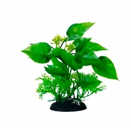 Homefish Растение для аквариума пластиковое Филодендрон, с грузом, 12 см