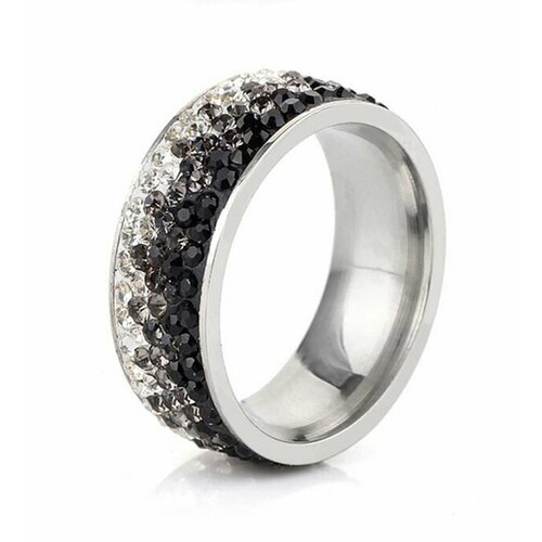 Кольцо, размер 17, бесцветный, серебряный