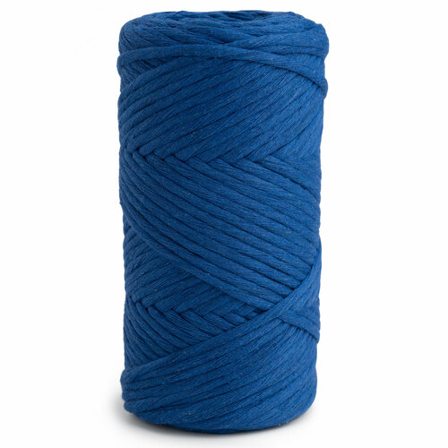 Шпагат хлопковый синий 4 мм 100 м для макраме, вязания, рукоделия
