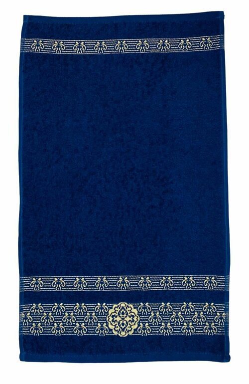 Полотенце махровое ручное в подарок Хазар Темно-Синее 30*58 см