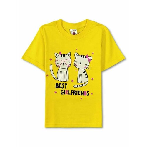 Футболка Веселый Супер Слоненок, размер 86, желтый