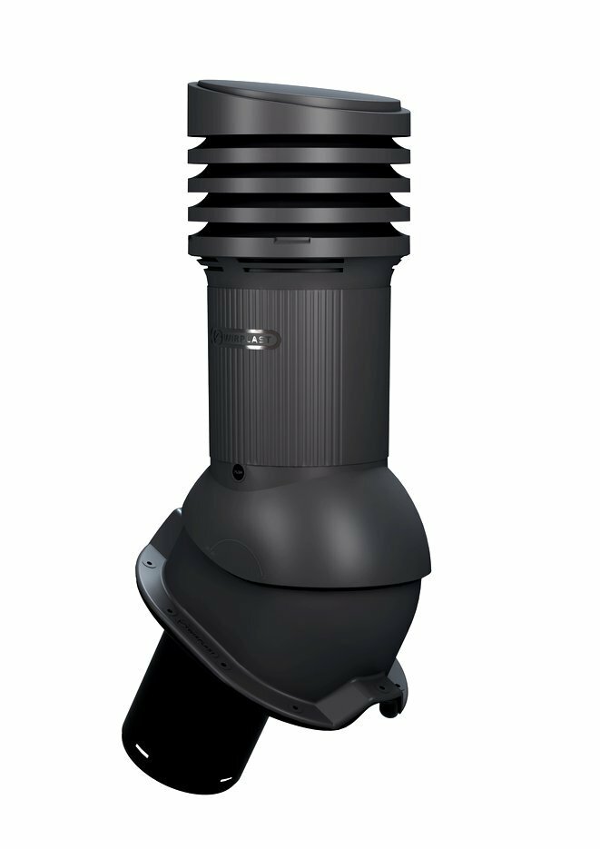 E26R Вентвыход WIRPLAST WIROVENT EVO ИЗОЛИРОВАННЫЙ D125/110мм/H447мм для профнастила С-21 RAL 7024 графитовый