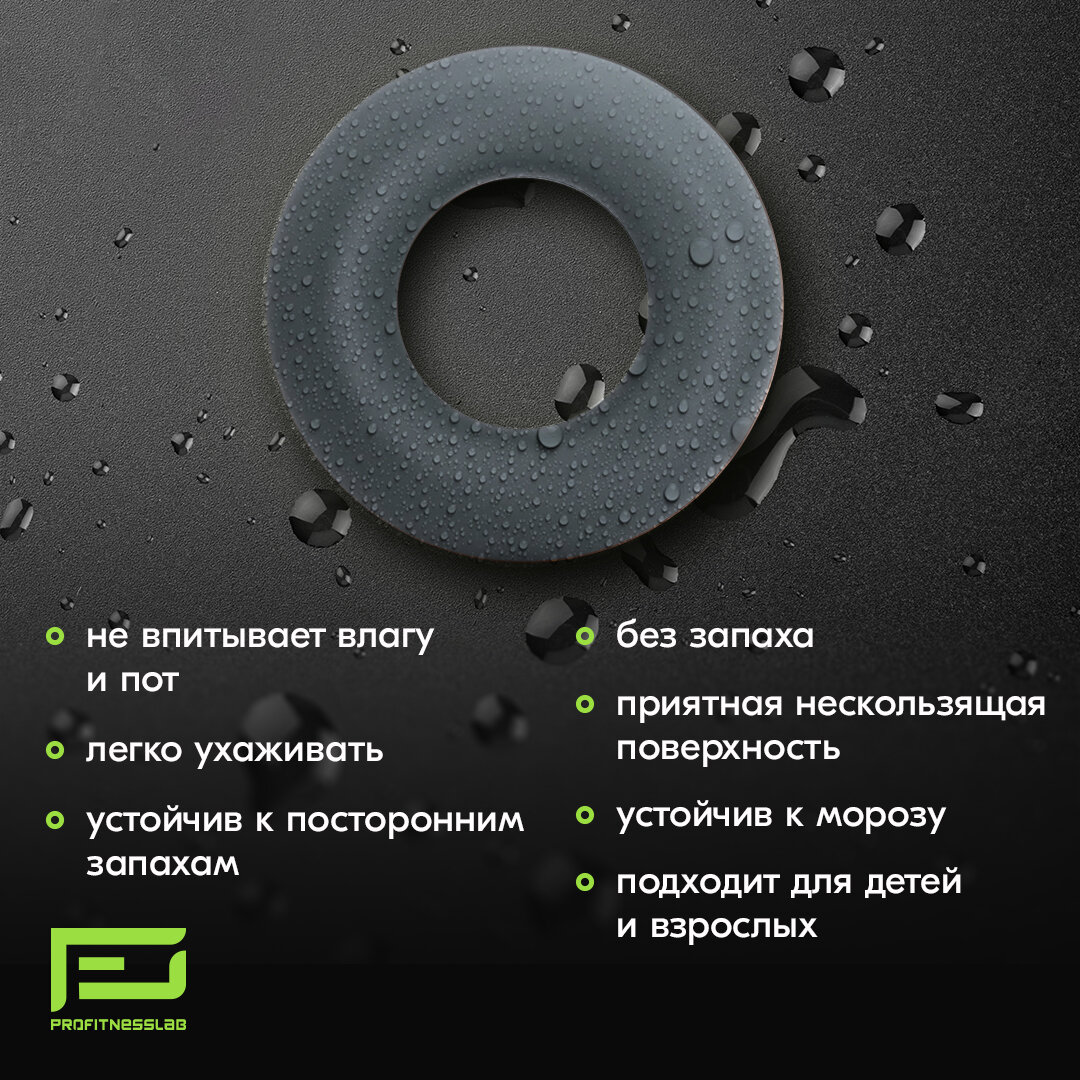 Изображение Эспандер кистевой ProFitnessLab круглый набор 3шт. 50 60 70 кг для профессионального уровня