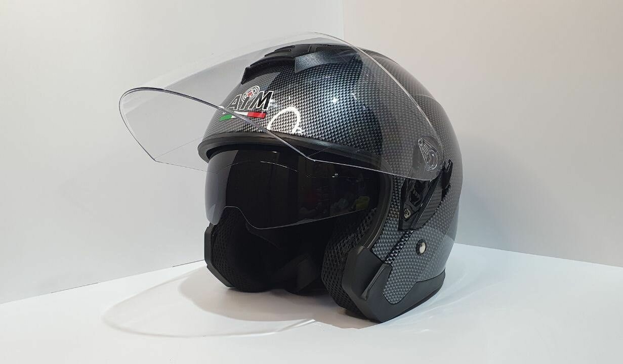 Мотошлем открытый AiM JK526 Carbon, M