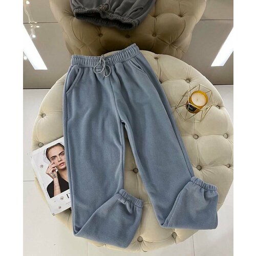 фото Брюки джоггеры , размер l, серый fashion