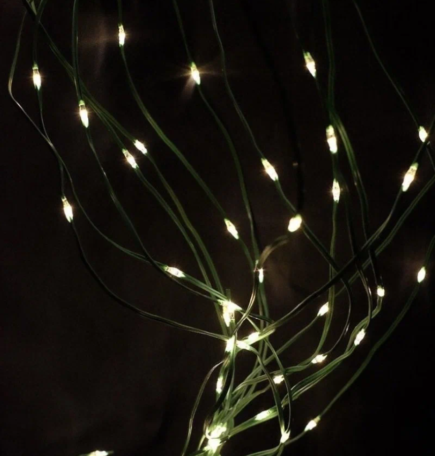Гирлянда на елку Конский хвост - Лучи Росы теплый белый 2 м\ — фото 1