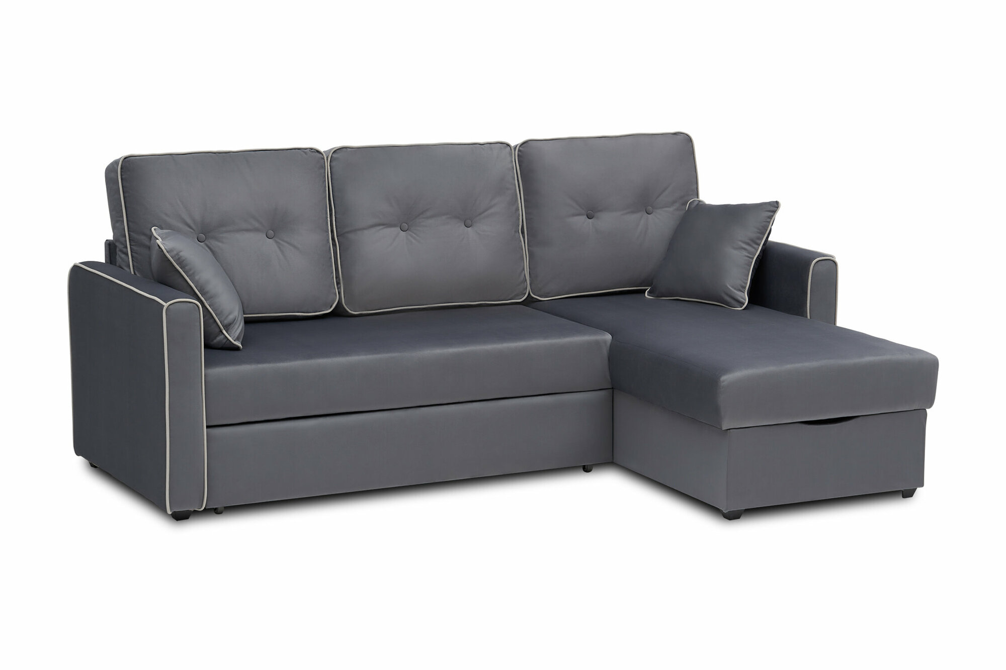 фото Диван угловой Mebior Tech Леон серый 220х156х93 см