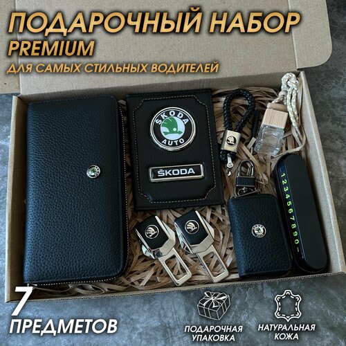 Подарочный набор автолюбителю 7 предметов Skoda