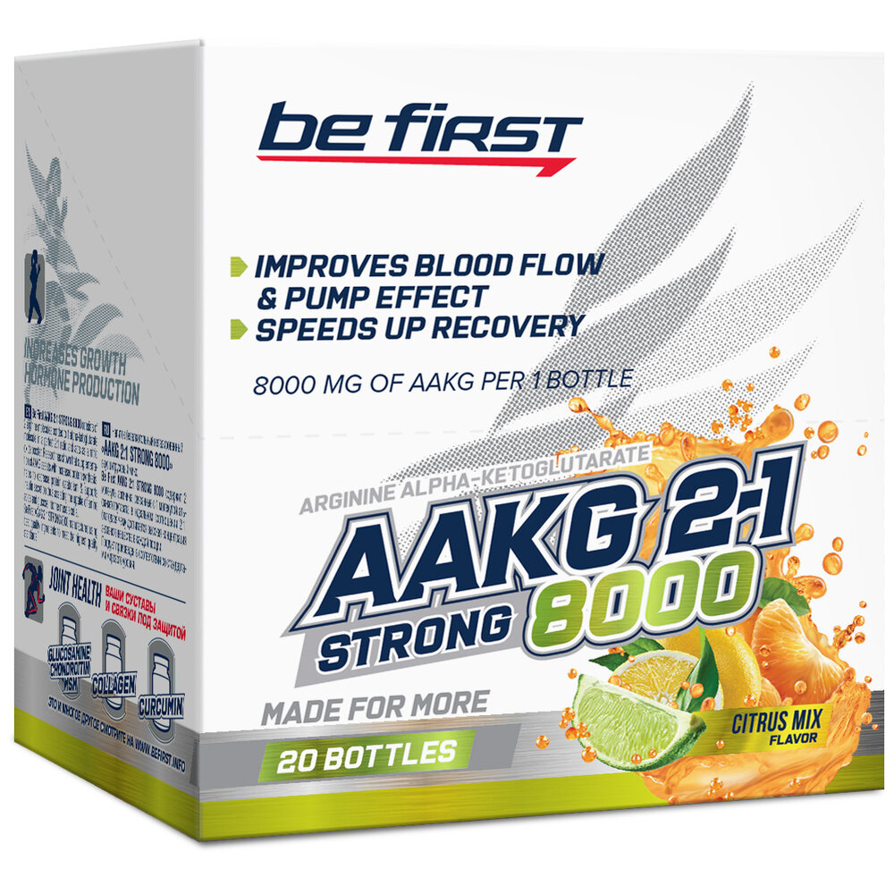Be First AAKG 2:1 Strong 8000 20 ампул Цитрусовый микс