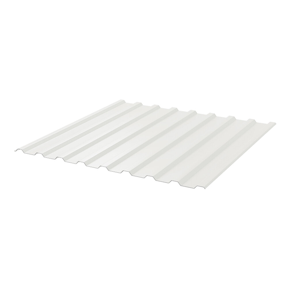 фото Профнастил С20R 1,15х2 м 0,45 мм сигнальный белый RAL 9003