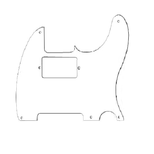 Пластиковая панель, однослойная, Fender Telecaster, белая, HOSCO TH-W1P
